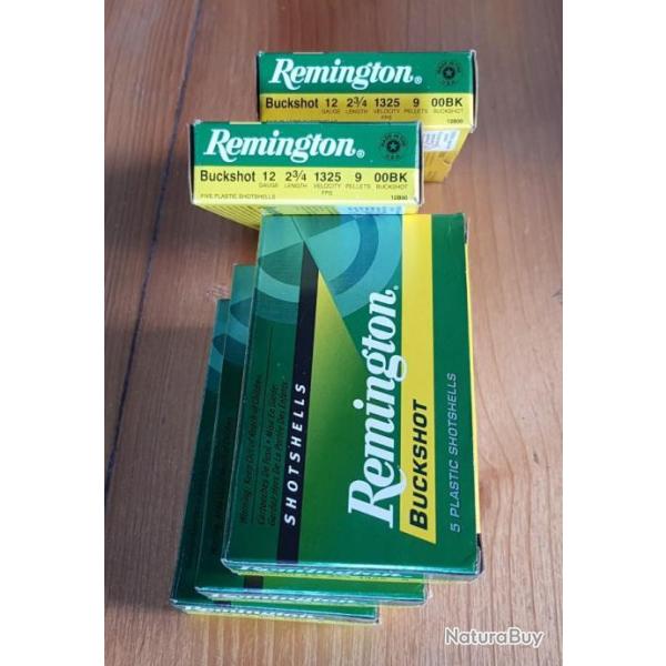 Lot de 25 chevrotines Remington cal 12 "9 grains"
