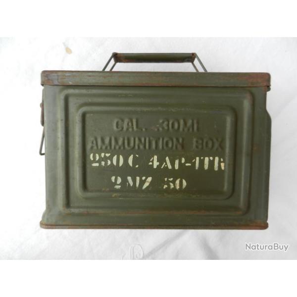 caisse/bote  munitions US VIDE calibre 30M1 2me guerre WW2