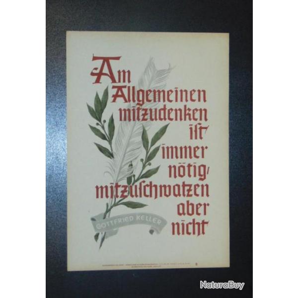 ANCIENNE AFFICHE DE PROPAGANDE ALLEMANDE  DU NSDAP MUNCHEN 1943