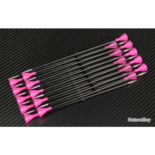 Darts / Flchettes Alex en carbone avec pointes acier - Pack de 10 Rouge