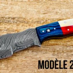 Couteau lame damas chasse