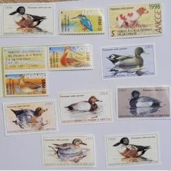 Lot Timbres Chasse,gibier d'eau ,fédération des chasseurs