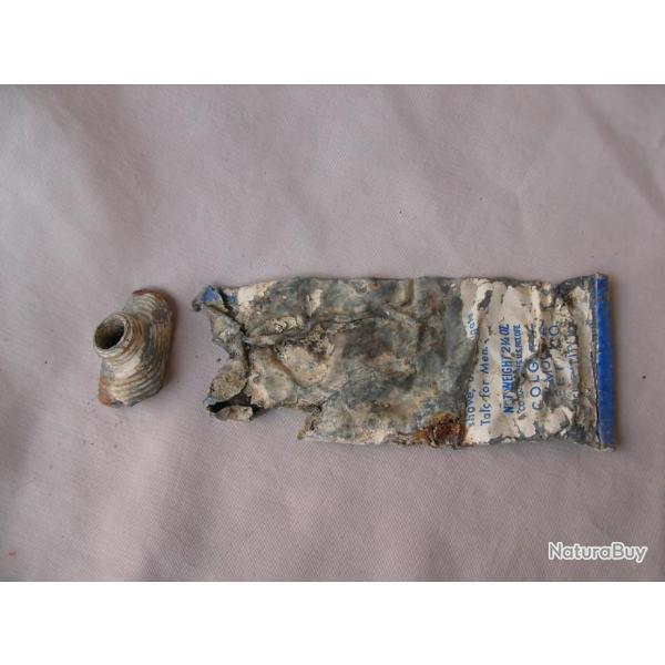 WW2 US TUBE CRME RASAGE VIDE AMRICAIN RGLEMENTAIRE " COLGATE " 100% DE TERRAIN RFRENC G.I.