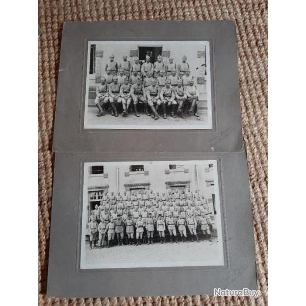 Lot de 2 photos de regiment format A4 avant guerre