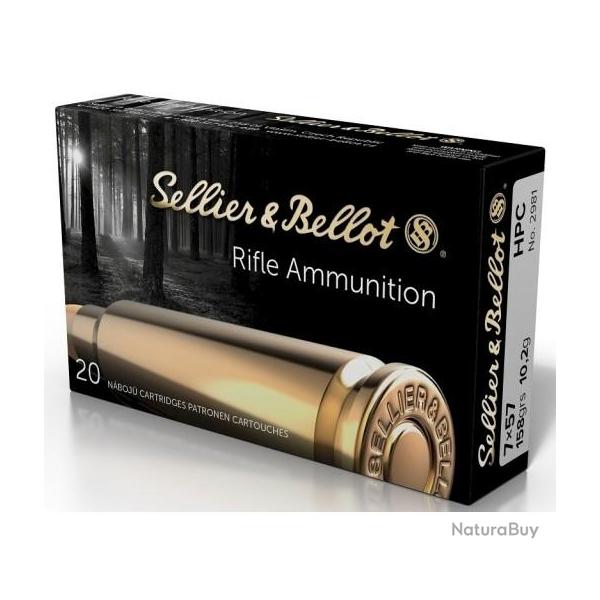 Munitions SELLIER & BELLOT cal.7x57 hpc 158gr 10.2g par 60