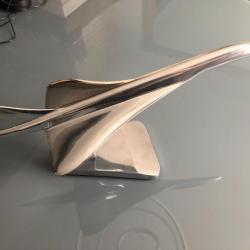 Modèle réduit de Concorde en métal sur socle