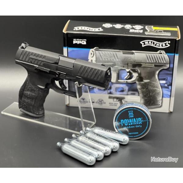 Pack prt  tirer Walther PPQ  plombs 4,5mm / diabolo 4,5 mm propulsion CO2