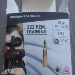 FMJ 222remington Solognac (95balles