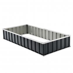 Jardinière rectangulaire acier galvanisé 174 x 90 x 30 cm anthracite 03_0007191