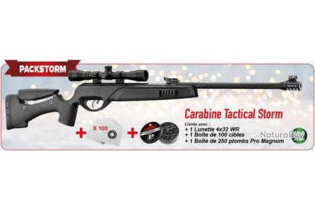 Carabine à plomb Gamo Tactical Storm 19.9 Joules 4.5 mm avec lunette 4x32WR