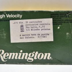 Boite de munitions Remington Soft-Point 6.5g 100gr - Cal. 270 Win.