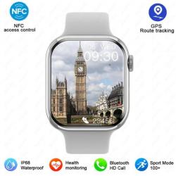 Montre Connectee Watch9 pour Android iOs SmartWatch9, Couleur: Blanc