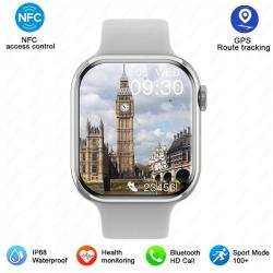 Montre Connectee Watch9 pour Android iOs SmartWatch9, Couleur: Blanc