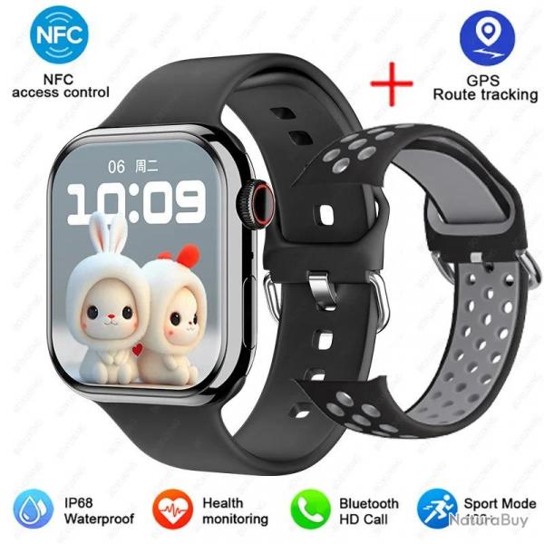 Montre Connectee Watch9 pour Android iOs SmartWatch9, Couleur: Noir Black 1