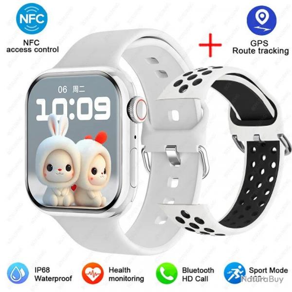Montre Connectee Watch9 pour Android iOs SmartWatch9, Couleur: Blanc 1