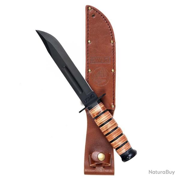 Couteau combat WWII "Iwo Jima" & tuit en cuir