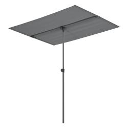 Parasol inclinable à 360° rectangulaire 180 x 130 cm gris 03_0008046