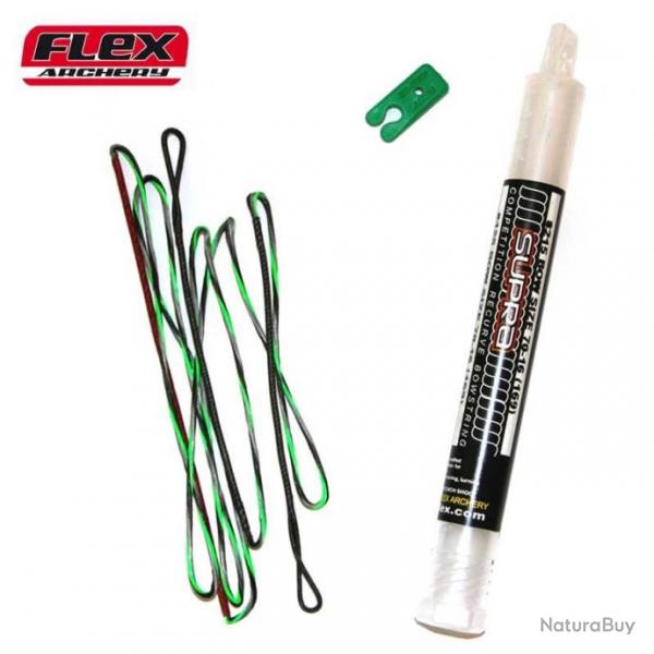 Flex Archery - Corde couleur 8190 carrera Pro 99 bicolore 70" 14 Noir / Royal Blue