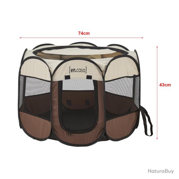 Parc pliable pour animaux de compagnie 43 x 74 x 74 cm 03_0008071