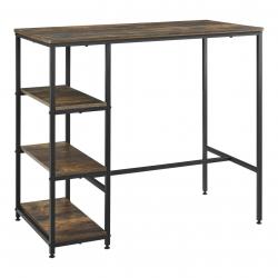 Table de bar 3 étagères 100 x 109 x 60 cm noir effet bois foncé 03_0008555