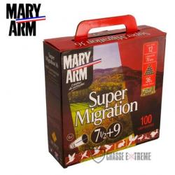 Pack de 100 Cartouche MARY ARM Super Migration 36gr Cal 12/70 PB 7.5+9