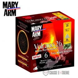 25 Cartouche MARY ARM Volcano 26gr Cal 20/70 Pb 6