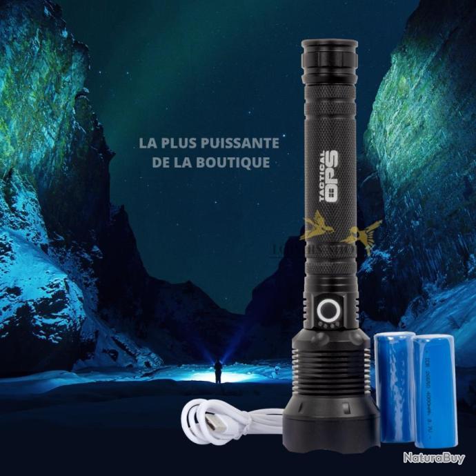 Lampe frontale LED rechargeable, 10000 lumens lampe torche