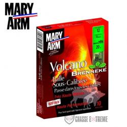 10 Cartouche MARY ARM Volcano Balle Sous Calibre Cal 12/70