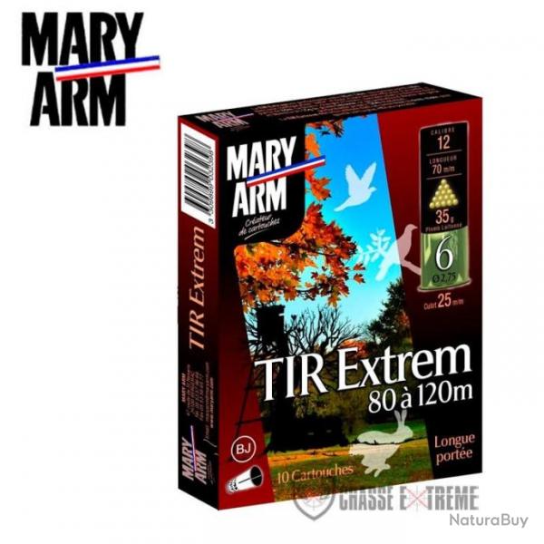 10 Cartouche MARY ARM Tir Extrem 35gr Cal 12/70 Pb 2