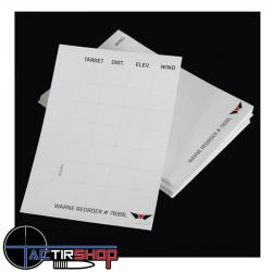 Carte de rechange pour porte carte Précision Rifle Warne Universal Data Card Holder
