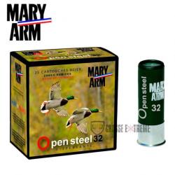 25 Cartouche MARY ARM Open Steel 32gr Cal 12/70 Pb 6