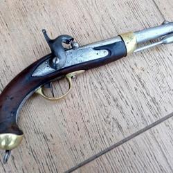 PISTOLET D ARCON  1822 A PERCUSSION . " R a MANIF di TORINIO " avec la MARQUE DE SAVOIE .