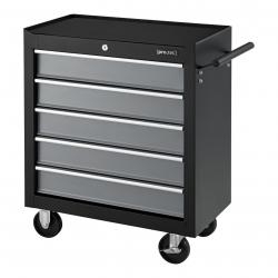 Chariot d'atelier pour outils à 5 tiroirs 69 x 33 x 77,5 cm noir argenté 03_0008271