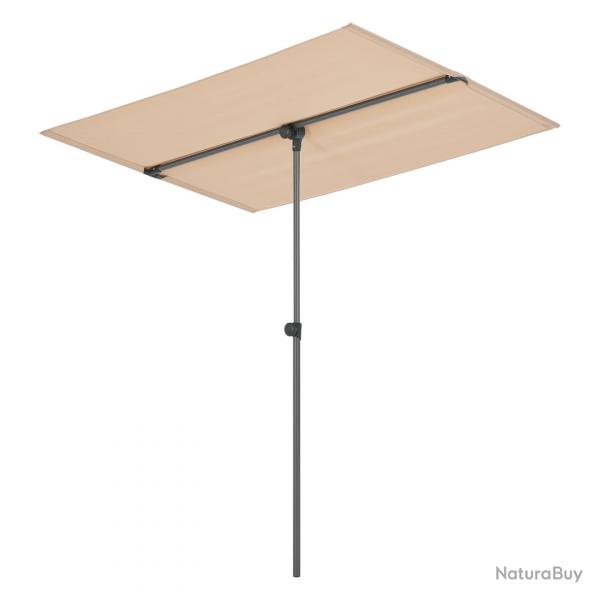 Parasol inclinable à 360° rectangulaire 180 x 130 cm sable 03_0008047