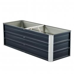 Jardinière à barre de séparation 125 x 47 x 40 cm anthracite 03_0007186