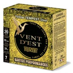 Cartouches Tunet Yellow Tempest HP Cal. 20/70 - 5 acier / Par 5