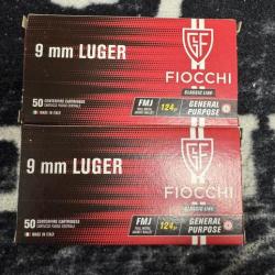 50 MUN FIOCCHI cal.9mm PARA FMJ 123GR 