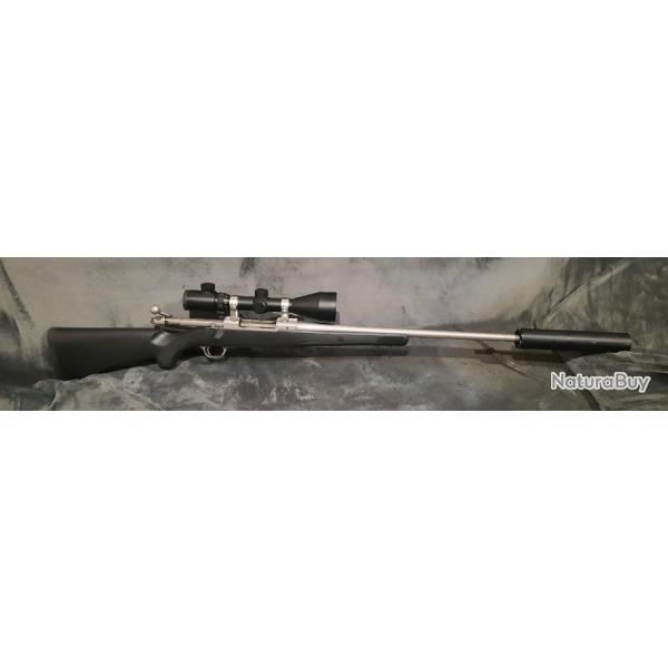 Ruger m77 inox 30-06 + lunette + modrateur