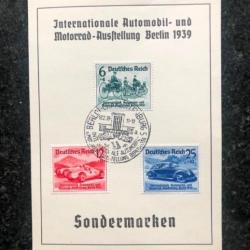 Carte postal propagande Exposition Internationale Automobile-Moto BERLIN 1939