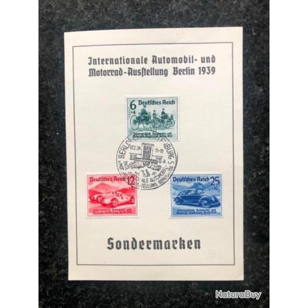 Carte postal propagande Exposition Internationale Automobile-Moto BERLIN 1939