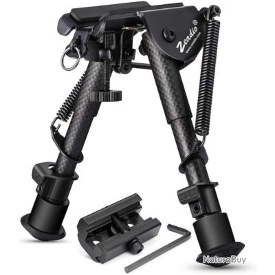 Bipied Tactique 6-9 Pouces Pour Fusil – Rail M-Lok / Picatinny – Noir