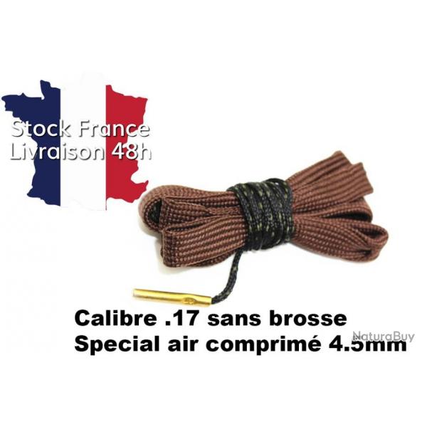 Cordon de nettoyage Boresnake calibre 4.5mm spcial air comprim - Envoi rapide depuis la France