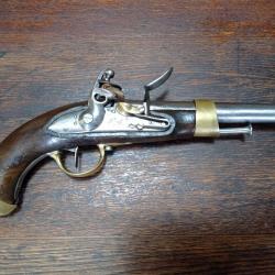 Pistolet de cavalerie ou d'arçon à silex - an 13 ou an XIII - Tulle - BE