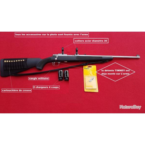 superbe ruger 77/44 magnum inox