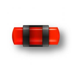 GUIDON FLUO ROUGE AJOURE M2.6 D4 L11