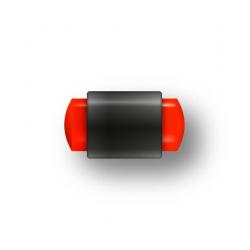 GUIDON FLUO ROUGE PLEIN M3 D3.5 L8