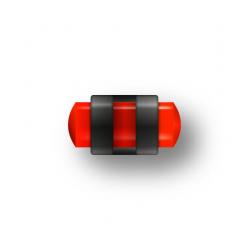GUIDON FLUO ROUGE AJOURE M2.6 D3 L7.5