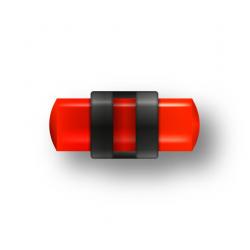 GUIDON FLUO ROUGE AJOURE M3.5 D3.5 L10