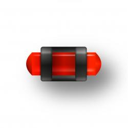 GUIDON FLUO ROUGE AJOURE M2.6 D2 L6.5