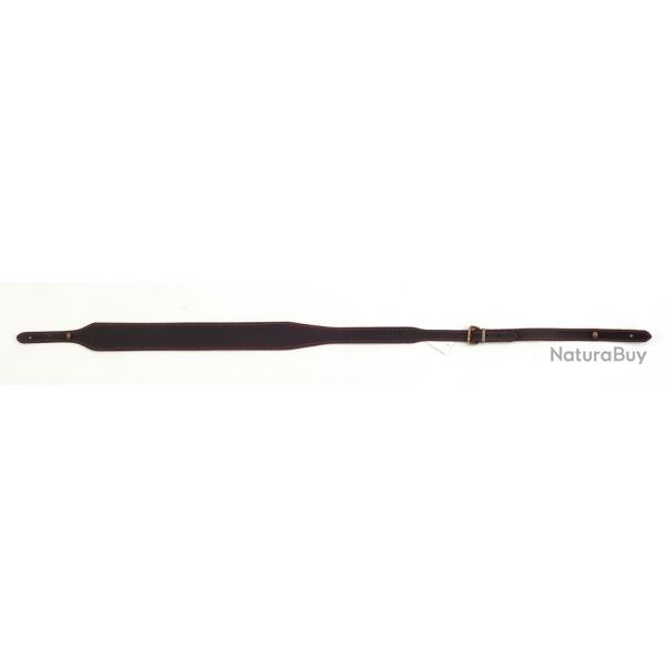 BRETELLE CARABINE CUIR VIEILLI COUSU + ANTIDERAPANT